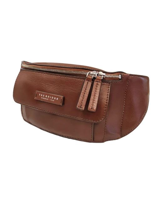 The Bridge Brown Elegante Leder Bauchtasche