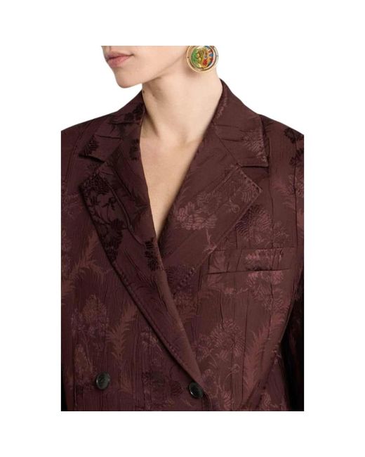 Etro Bristol Double Breasted Jacket in het Purple