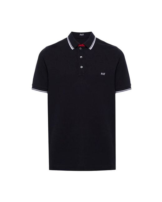 Fay Black Polo Shirts for men