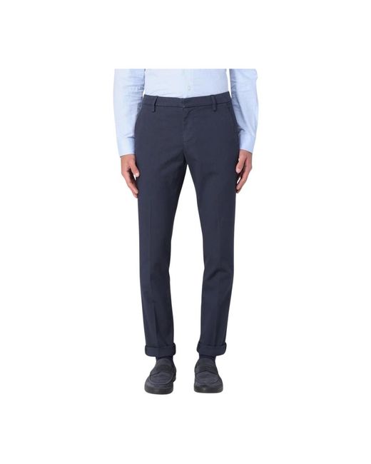 Dondup Blue Slim-Fit Trousers for men
