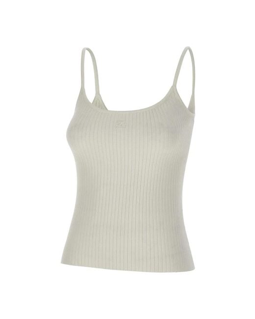 Courreges Gray Sleeveless Tops