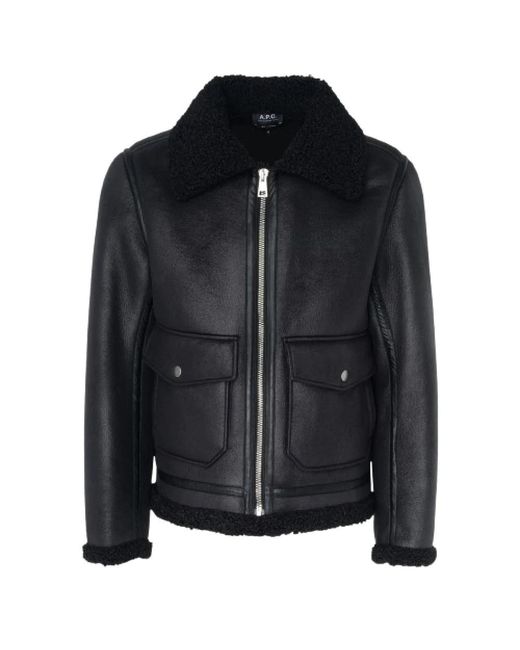 A.P.C. Tommy Noir Bomberjack in het Black voor heren
