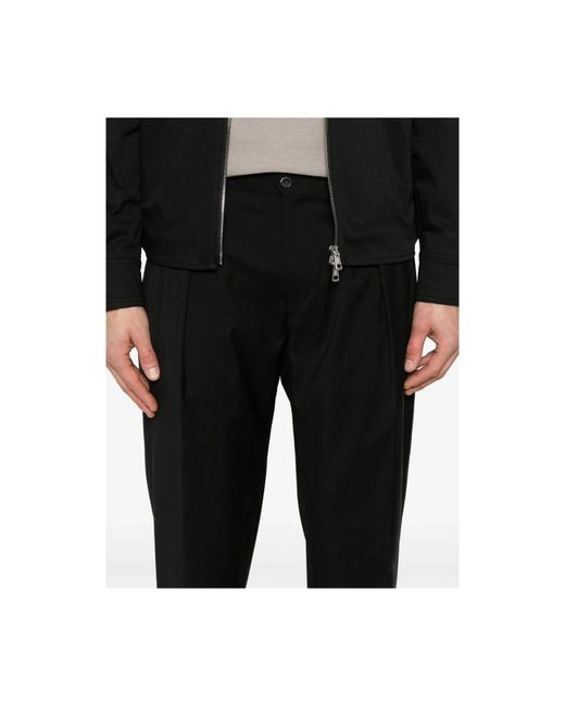 BRIGLIA Black Wide Trousers for men