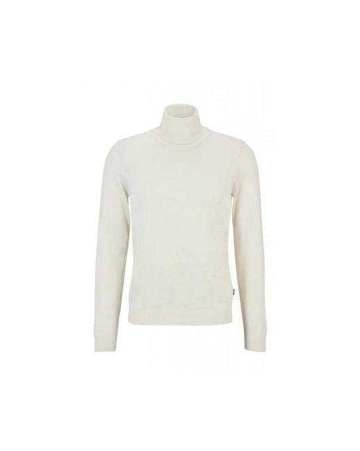 HUGO Truien & Vesten ,Wit ,Wol Knit Turtleneck Musso-P in het White voor heren