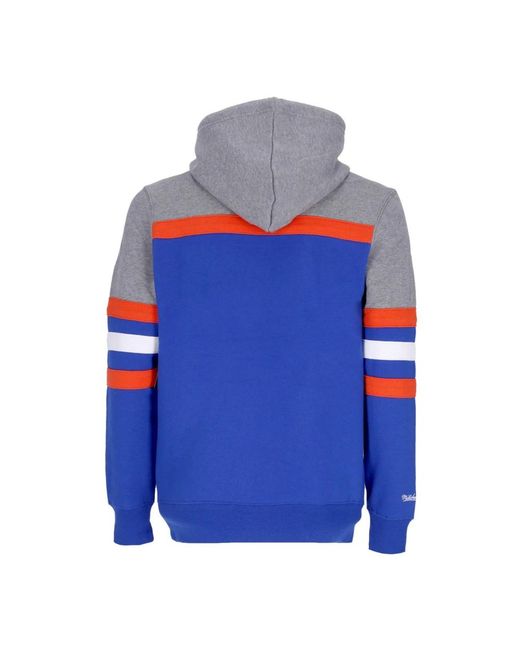 Mitchell & Ness Hoodies & Sweatvesten ,Veelkleurig ,Katoen Nba Headcoach Hoodie Hardwood Classics in het Blue voor heren