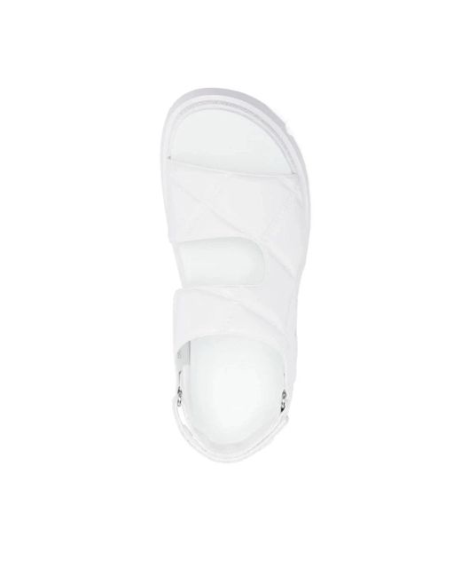 Karl Lagerfeld White Weiße stepp-sandalen mit flacher sohle