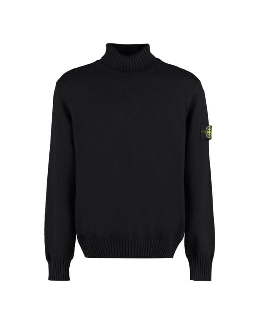 Turtlenecks Stone Island de hombre de color Black