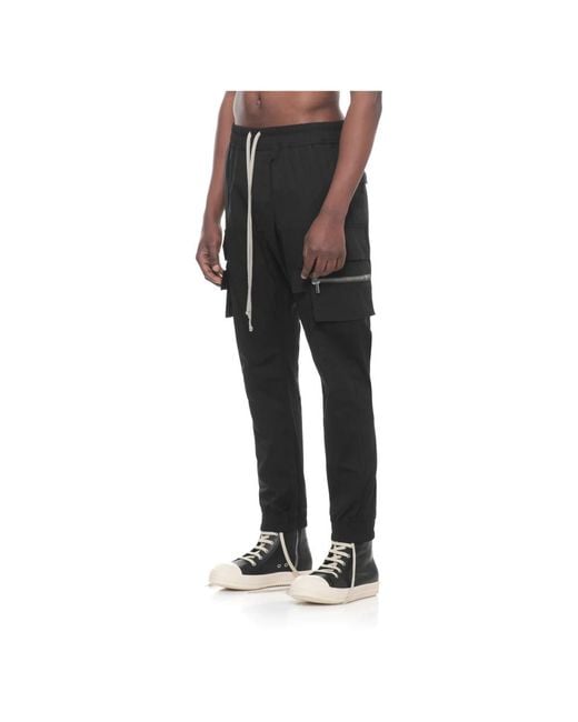 Rick Owens Black Slim-Fit Trousers for men