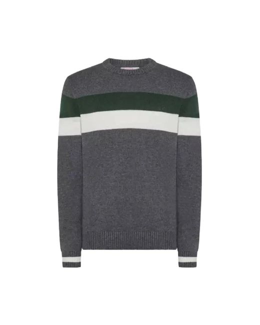Sun 68 Gray Round-Neck Knitwear for men