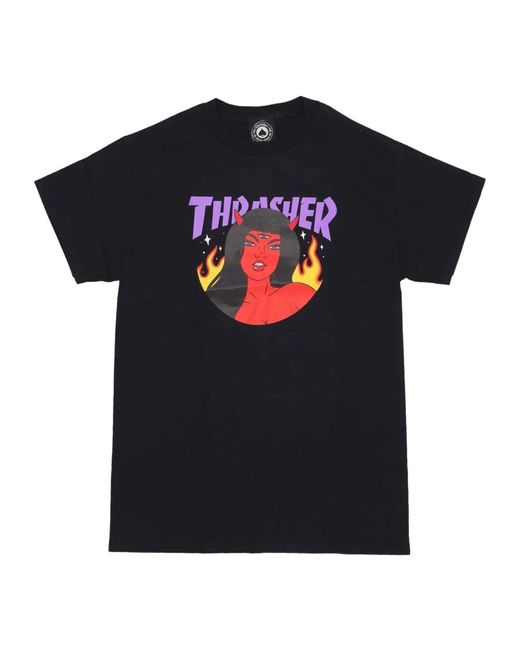 Thrasher Tops ,Zwart ,Katoen Zwarte Roja Tee Korte Mouw T-Shirt in het Black voor heren