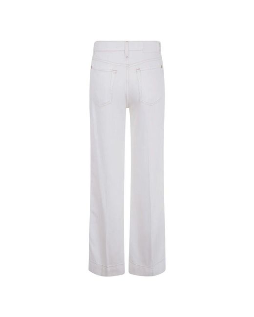 Straight Jeans 7 For All Mankind de color White