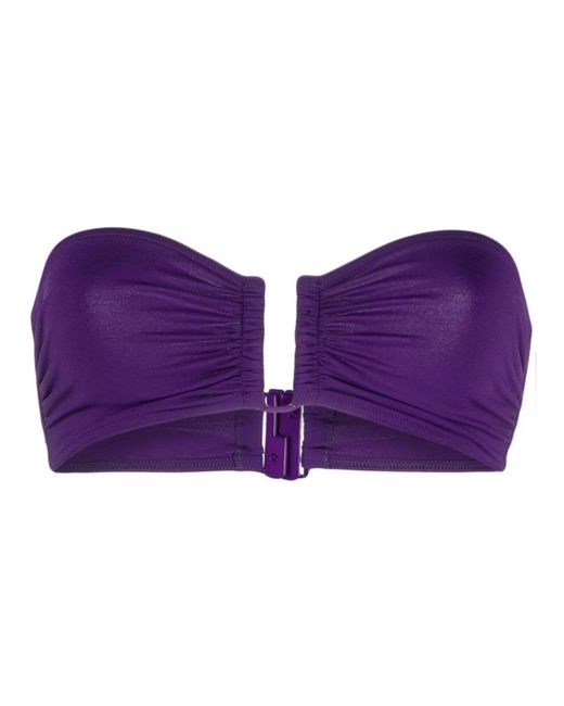 Eres Purple Inka bandeau bikini top
