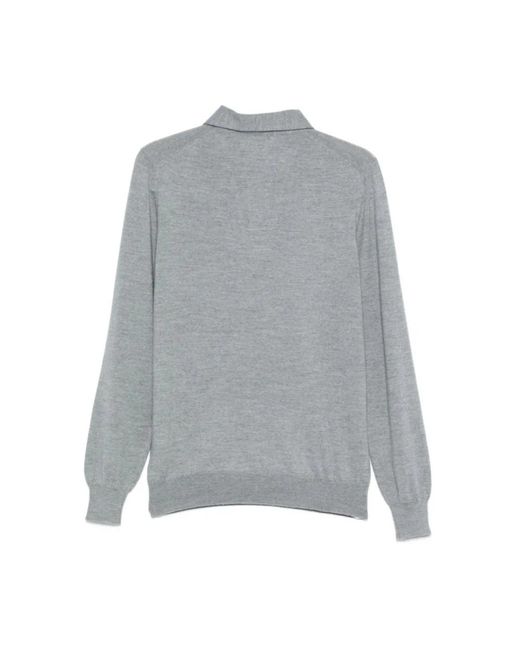 Gran Sasso Gray Polo Shirts for men