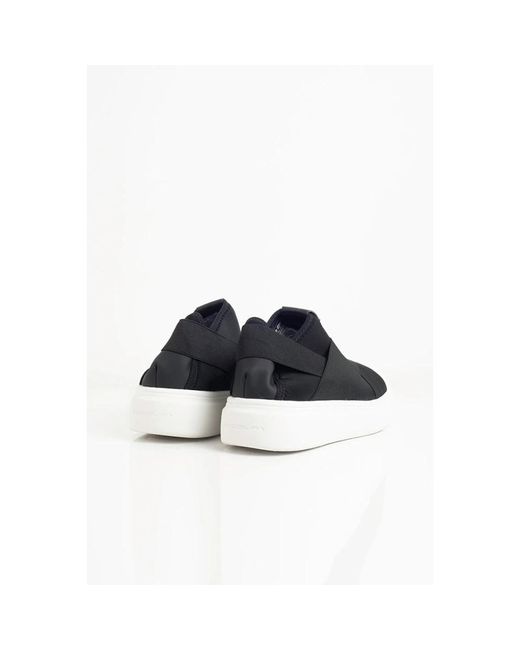 Fessura Blue Schwarzer & weißer elastischer sneaker edge® x