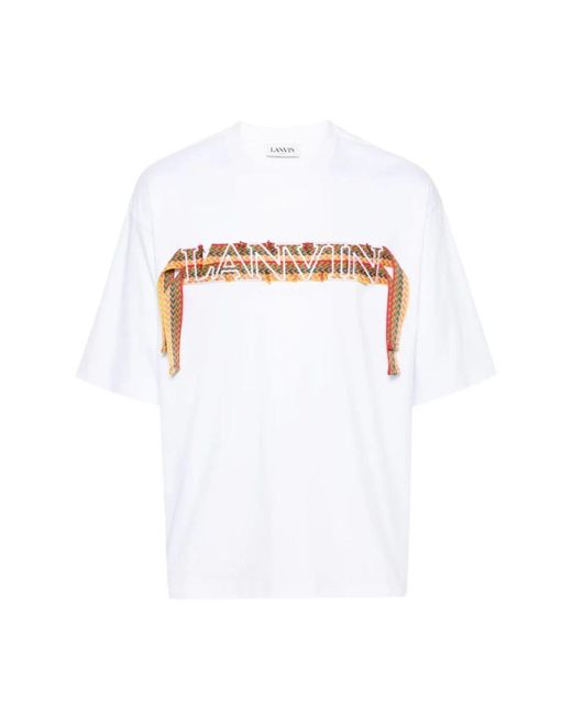 Oversize curblace t-shirt di Lanvin in White da Uomo