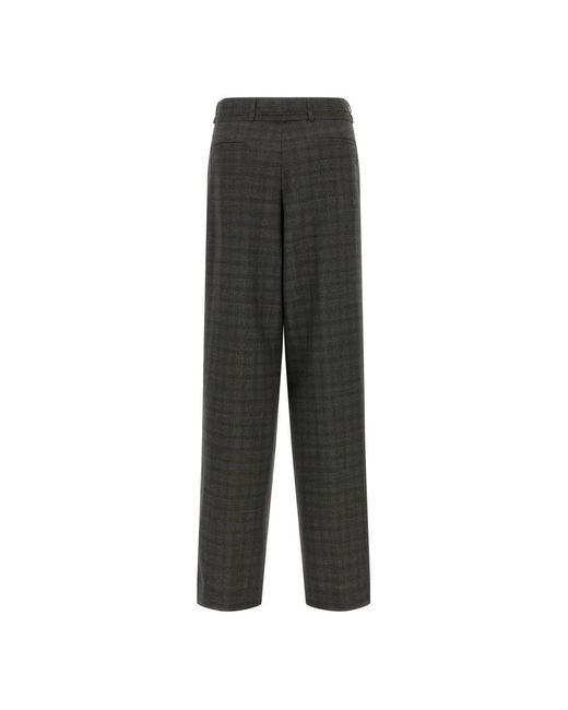 Dries Van Noten Gray Wide Trousers