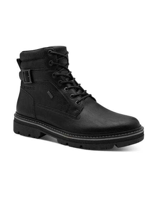 S.oliver Black Lace-Up Boots for men