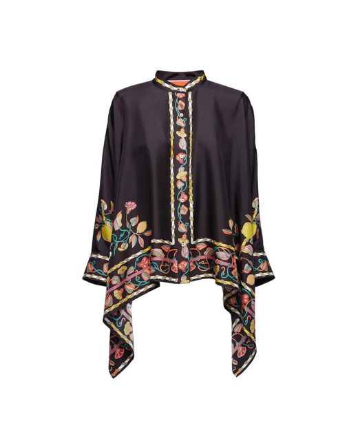 LaDoubleJ Overhemden ,Zwart ,Zijden Sjaal Shirt in het Black