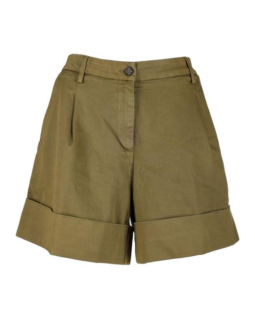 Fay Green Short Shorts