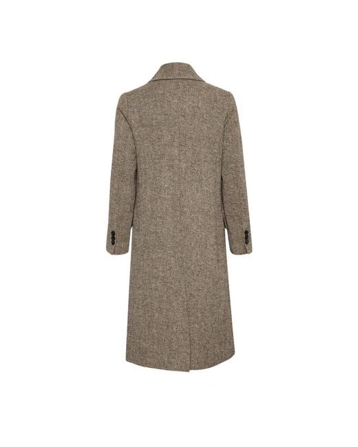 Part Two Single-Breasted Coats in het Brown
