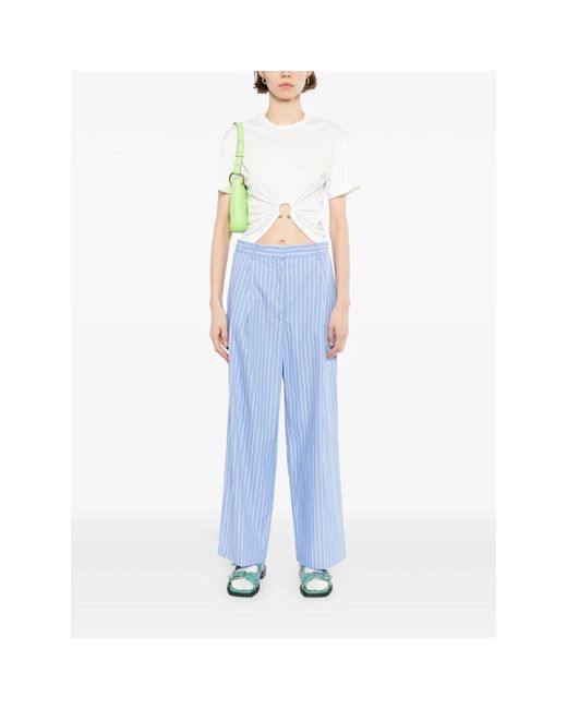 Karl Lagerfeld Blue Wide Trousers