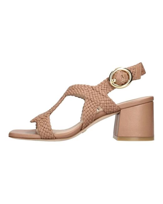 Stuart Weitzman Pink Sandalen Braun