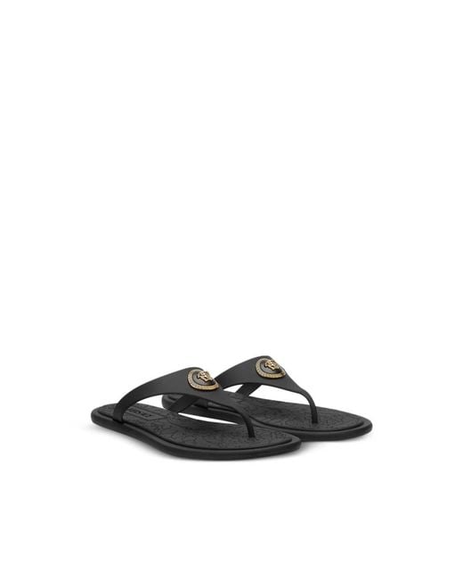 Versace Black Flip Flops