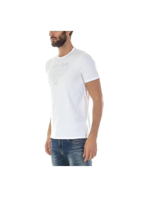 Armani Jeans White T-Shirts for men