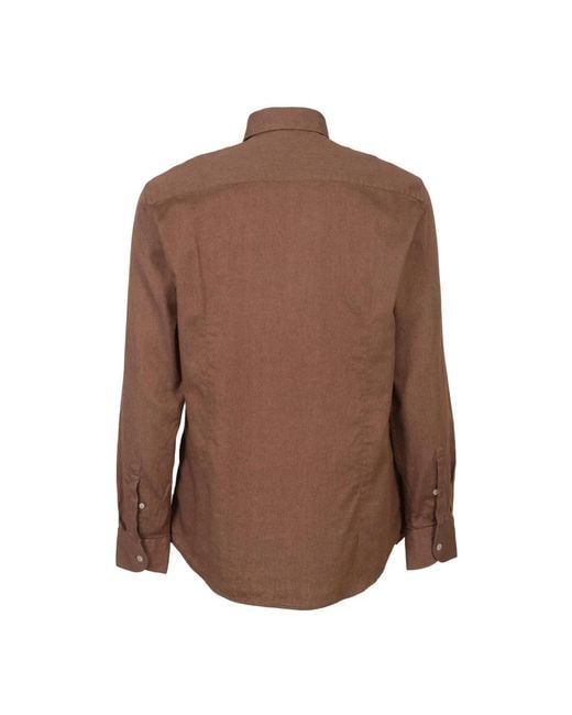 BASTONCINO Brown Casual Shirts for men