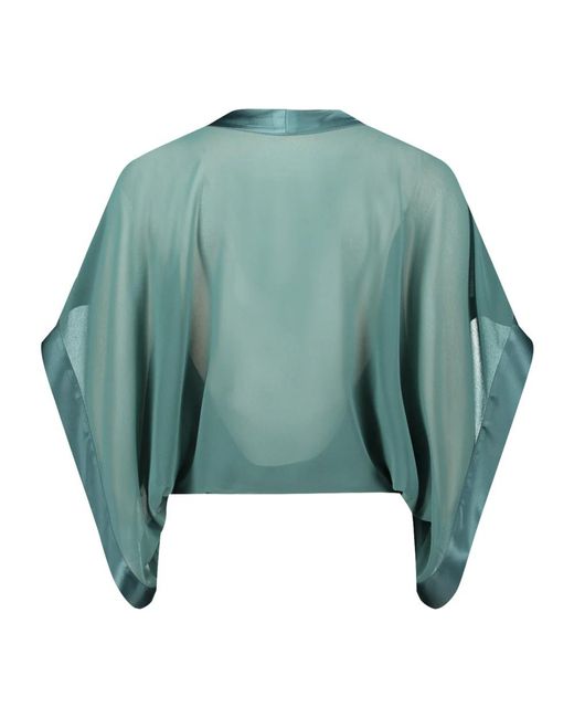 Vera Mont Jassen ,Groen ,Chiffon Chiffon Stola Met Ruches in het Green