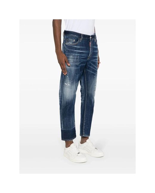 DSquared² Blue Cropped Jeans for men