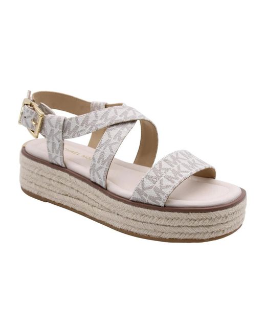 Michael Kors White Flat Sandals