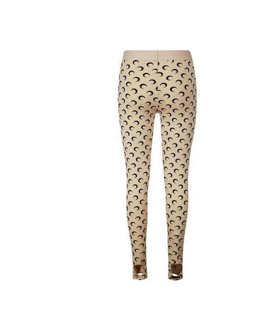 MARINE SERRE Natural Leggings