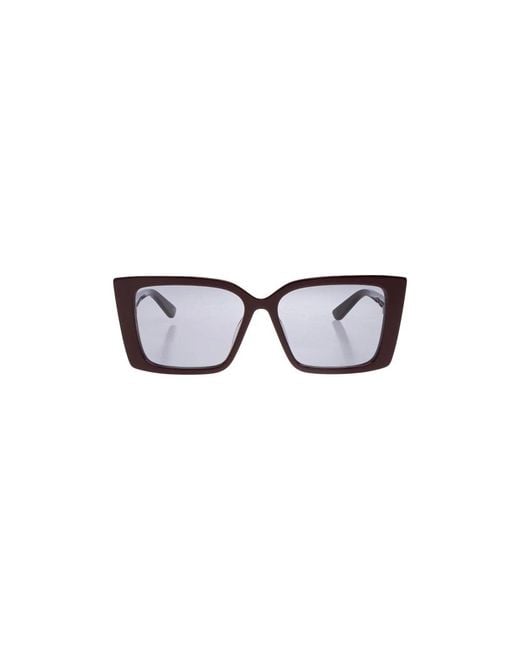 McQueen Brown Rectangular Wide Sonnenbrillen