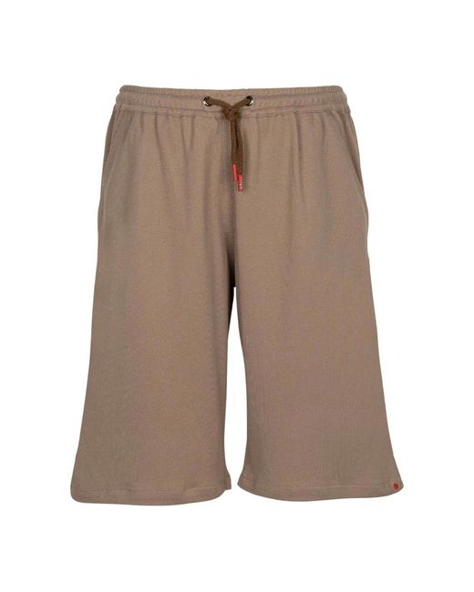 Kiton Brown Casual Shorts for men