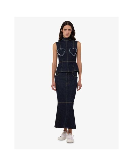 Moschino Blue Denim Skirts