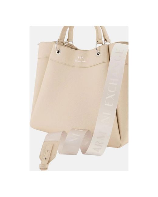 ARMANI EXCHANGE Natural Tote Bags