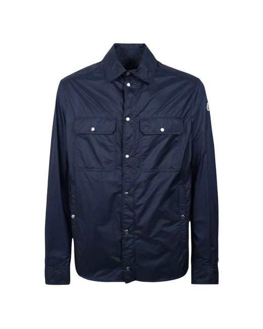 Moncler Blue Light Jackets for men
