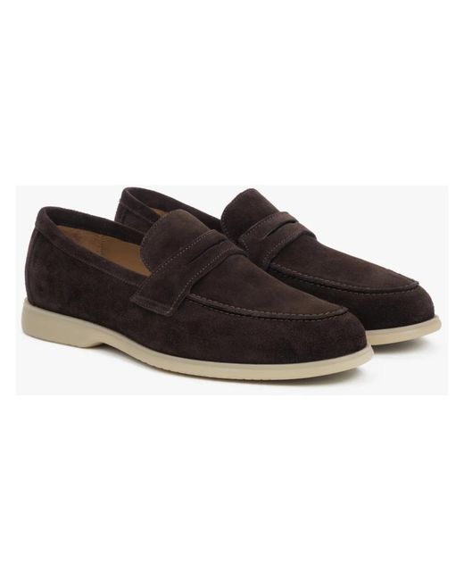 ESTRO Black Loafers for men