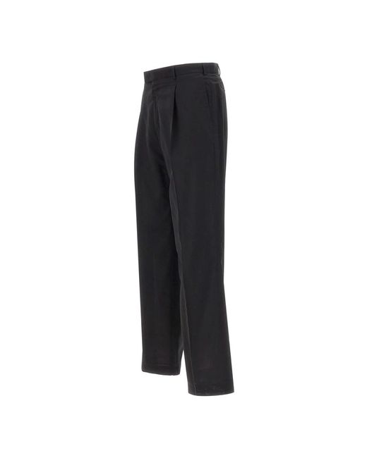 PT Torino Black Straight Trousers for men