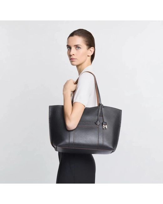 Hogan Black Script Einkaufstasche