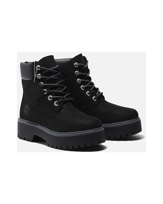 Timberland Stone Street 6 Inch Lace Up Waterproof Boot in het Black