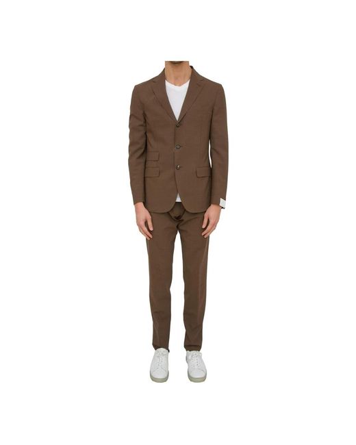 Eleventy Kostuums ,Bruin ,Wol Single Breasted Suit Pants in het Brown voor heren
