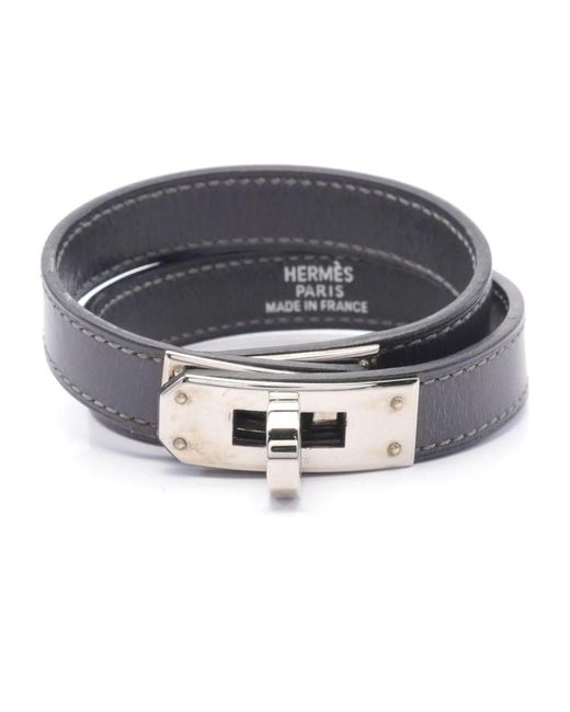 Hermes graphite bracelet bangle Hermès de color Gray