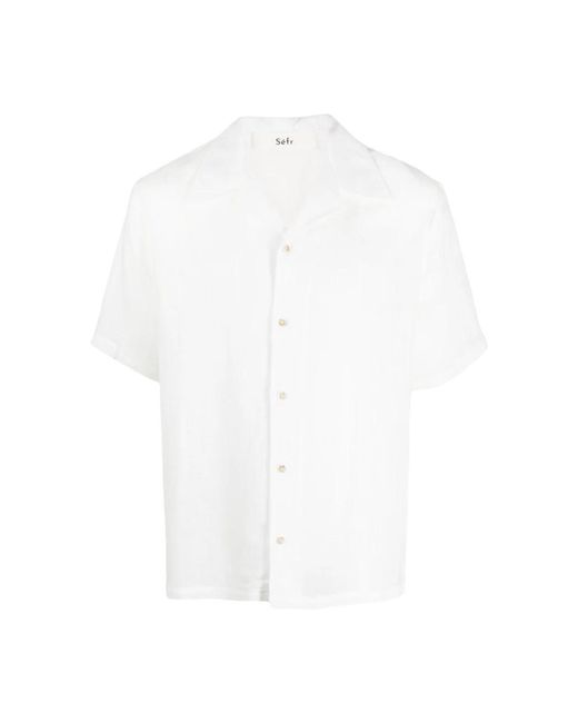 Short sleeve camicie di Séfr in White da Uomo
