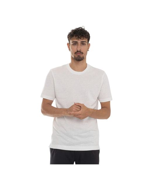 Boss Gestructureerd T-Shirt Met Korte Mouwen H-Thompson28 in het White voor heren