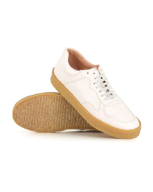 Astorflex Weiße Ledersneaker Mit Perforierten Details in White für Herren