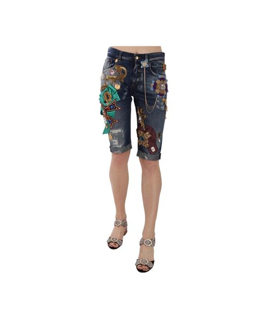 Dolce & Gabbana Blue Denim Shorts