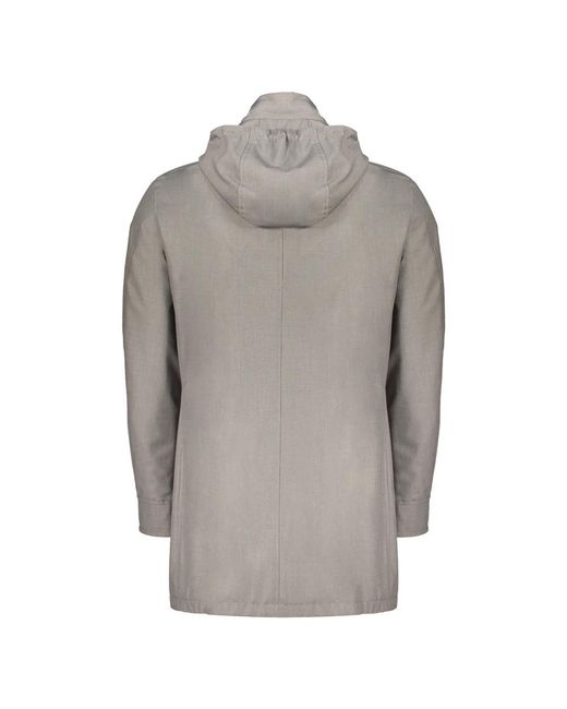 Moorer Jassen ,Grijs ,Polyester Lichtgewicht Jas Met Capuchon in het Gray voor heren