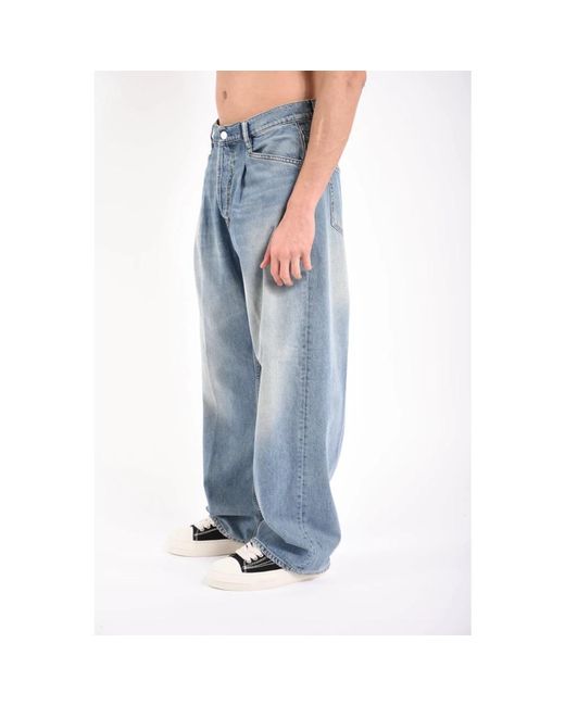 Nine:inthe:morning Blue Wide Jeans for men